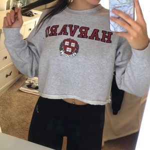 forever 21 harvard cropped sweatshirt